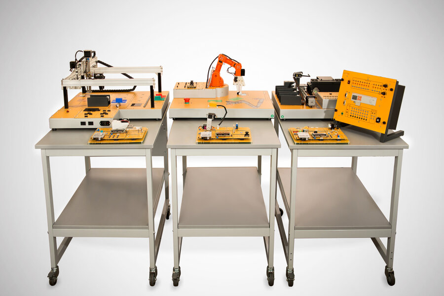 Equipment System For The Study Of Industry 4.0 “Smart Factory” Enhanced With Artificial Intelligence (DL I4.0 FACTORY-AI) from De Lorenzo