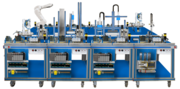 Flexible and advanced manufacturing unit, used for education and training, produced by Edibon
