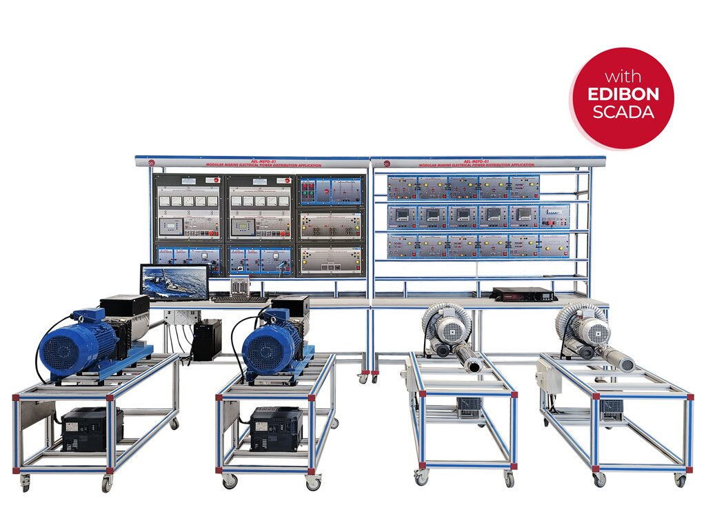 Modular Marine Electrical Power Distribution Application, with SCADA (AEL-MEPD-01) from EDIBON