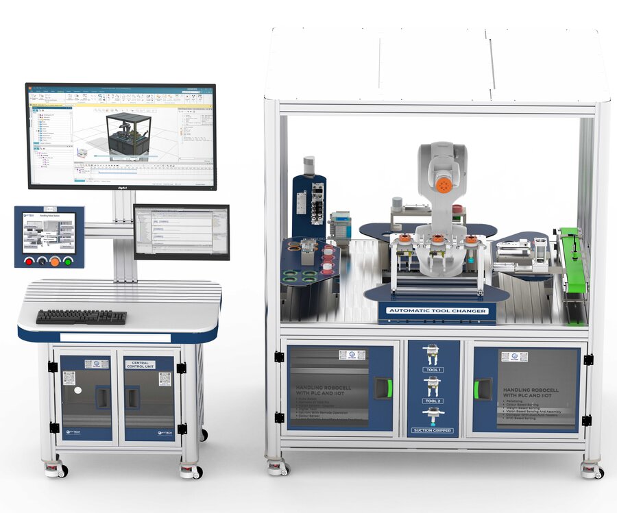 Handling Robocell with PLC - HMI - IIOT