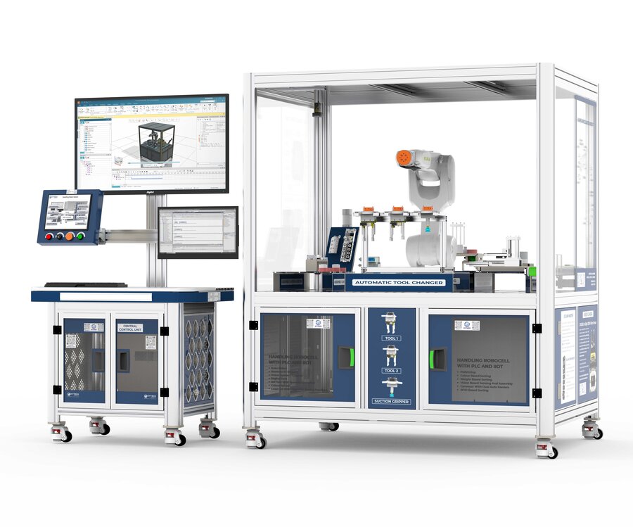 Handling Robocell with PLC - HMI - IIOT