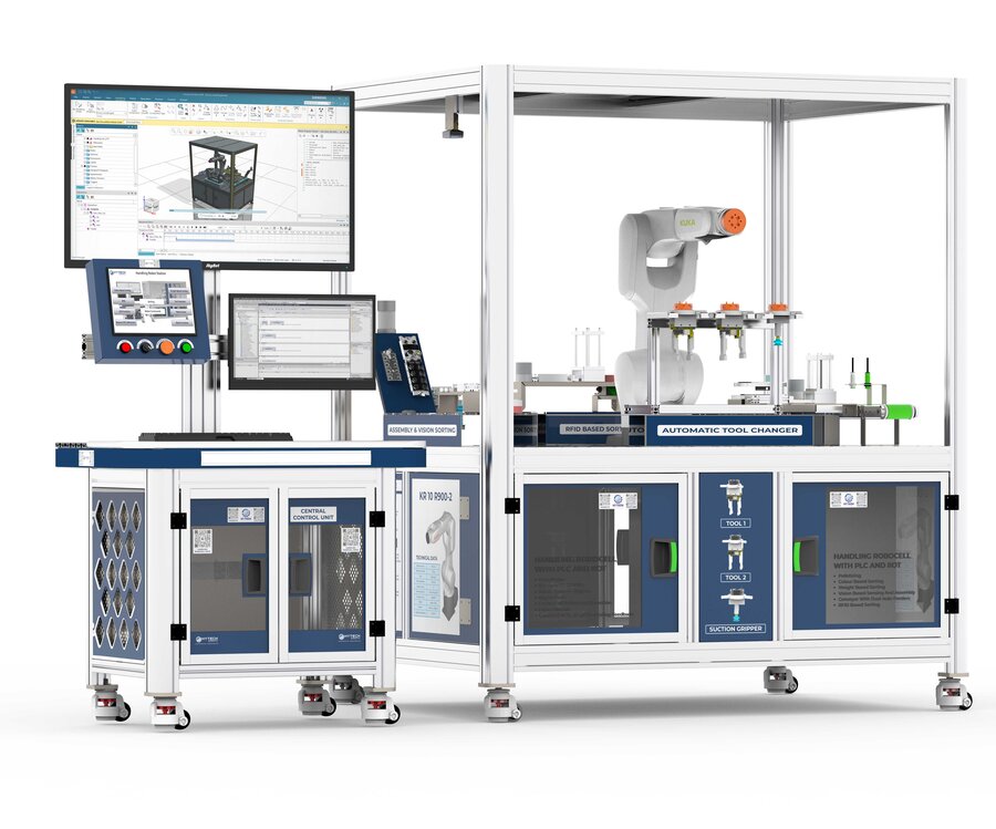 Handling Robocell with PLC - HMI - IIOT