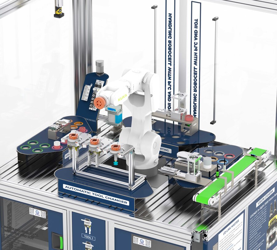 Handling Robocell with PLC - HMI - IIOT