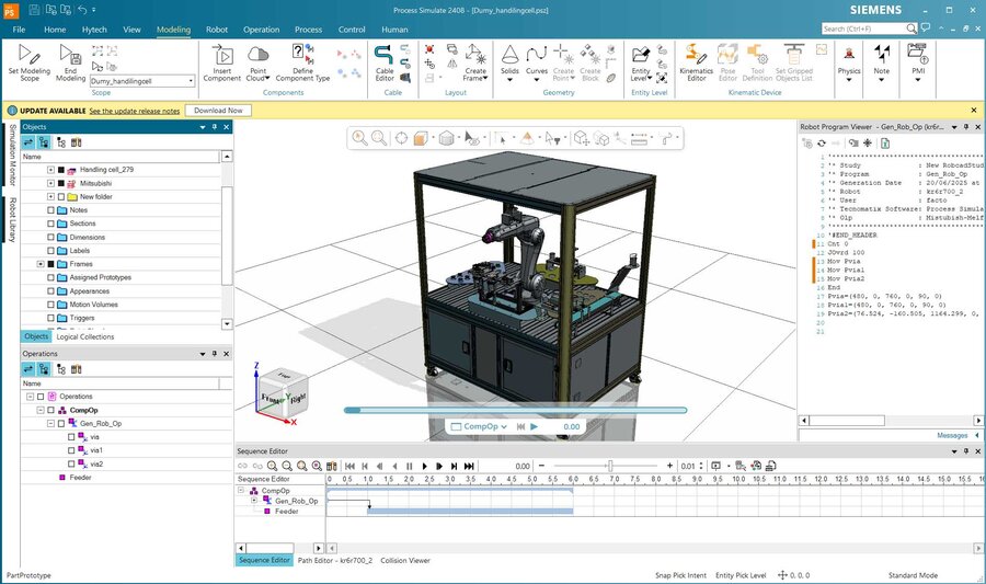 Handling Robocell with PLC - HMI - IIOT