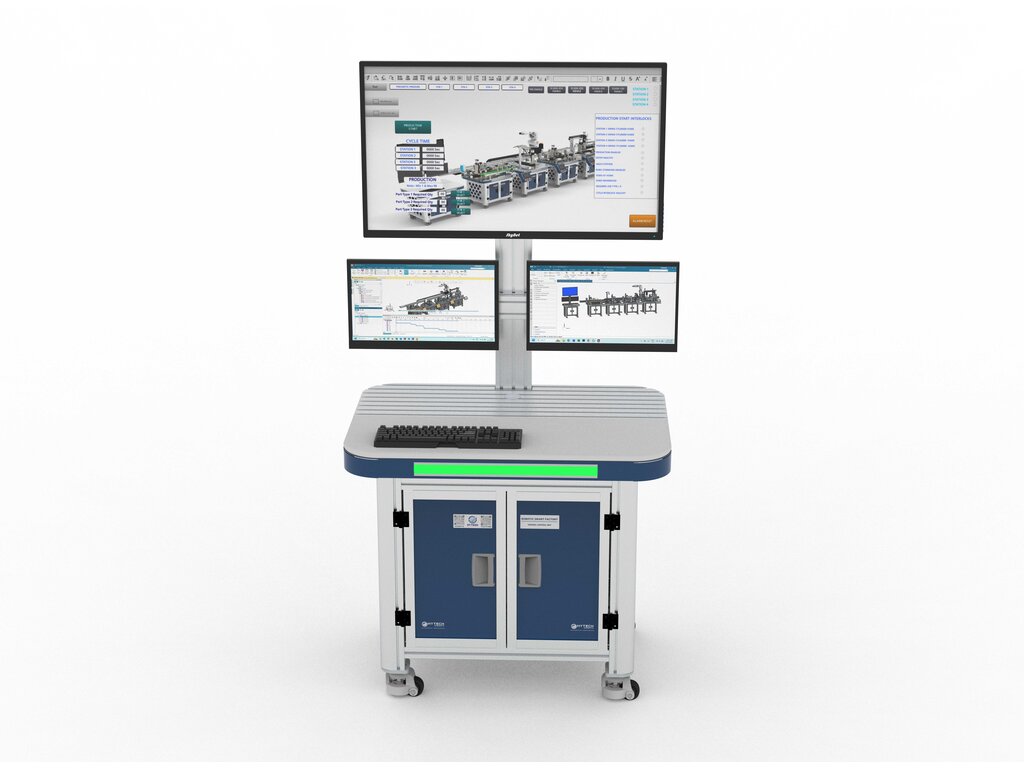 Smart Factory with 7 Axes Robot and Digital Twin (Smart Factory) from Hytech Automation