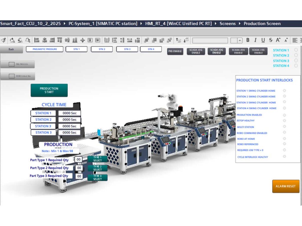 Smart Factory with 7 Axes Robot and Digital Twin (Smart Factory) from Hytech Automation