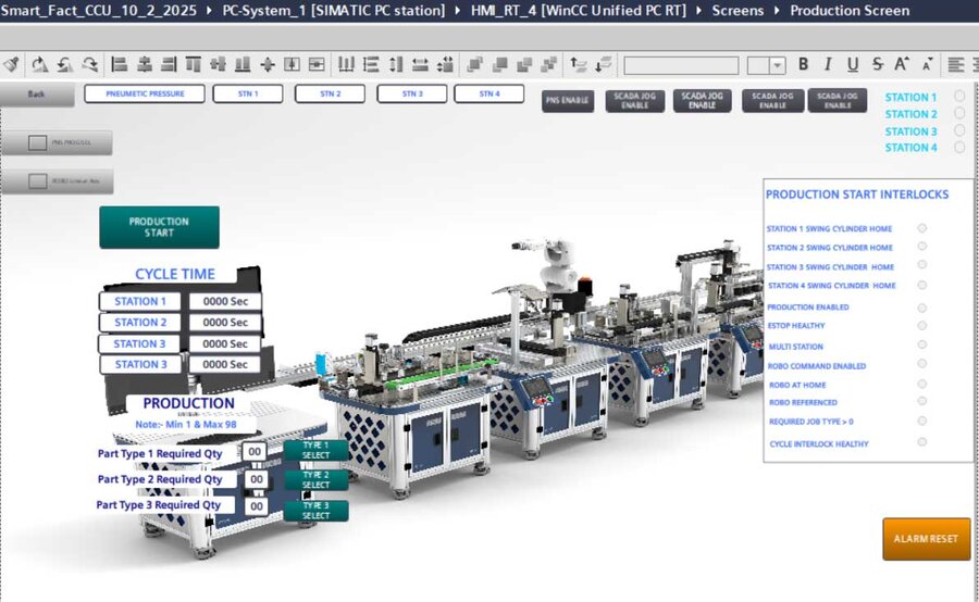 IIOT Based Smart Factory Setup with Industrial Robot