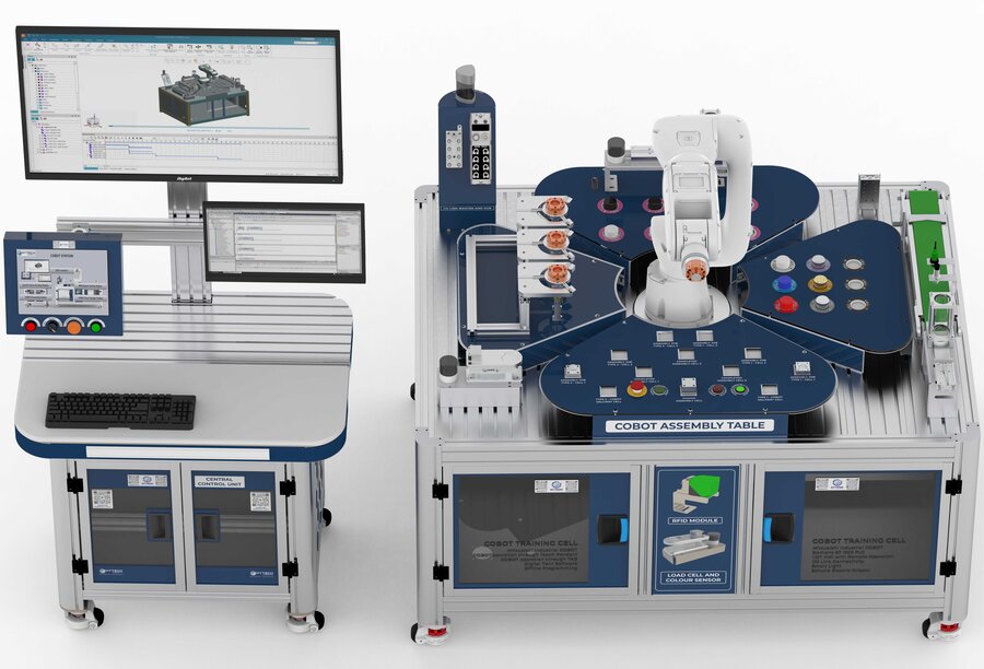 Industrial Robotics Lab - COBOT Training Cell with PLC HMI and IIOT