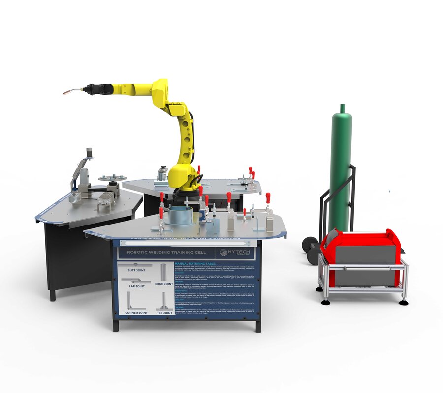 Integrated Robotics Welding Cell with PLC, HMI and IIOT