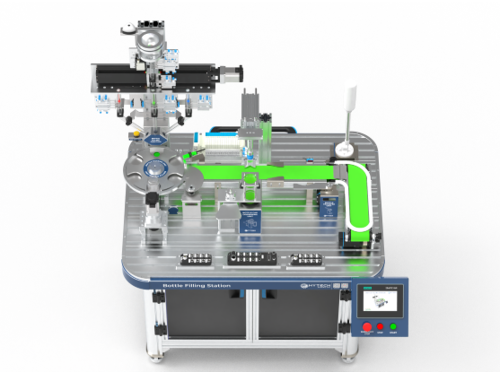 RFID Based Bottle Filling Station with PLC and HMI (Bottle Filling 2601) from Hytech Automation