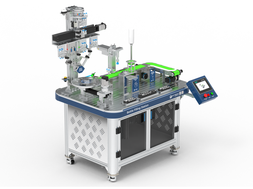 RFID Based Bottle Filling Station with PLC and HMI (Bottle Filling 2601) from Hytech Automation