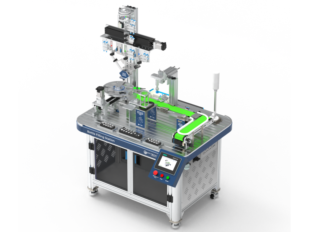 RFID Based Bottle Filling Station with PLC and HMI (Bottle Filling 2601) from Hytech Automation