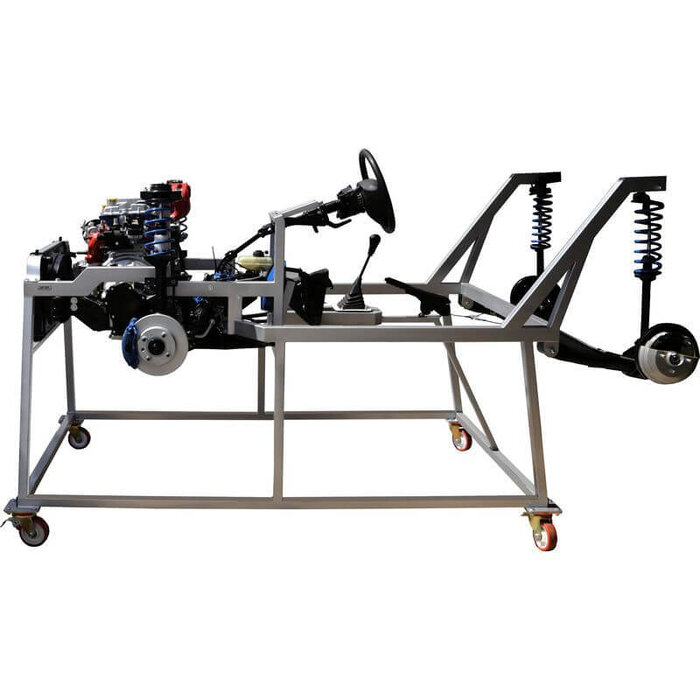 NTC-15.93 Cutaway model of the chassis of a front wheel drive vehicle with a petrol motor, made for education and training, produced by NTP Centr